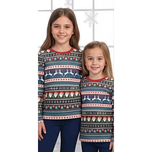 Блуза тънка райе с Коледни мотиви 1 (диг. печат)