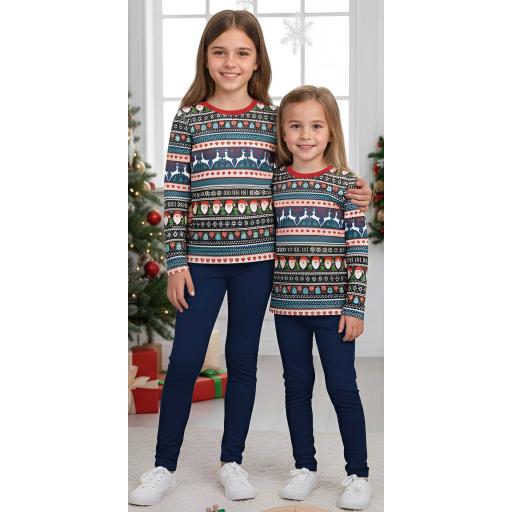 Комплект тънък 2 части (б/к) райе с Коледни мотиви (диг. печат)