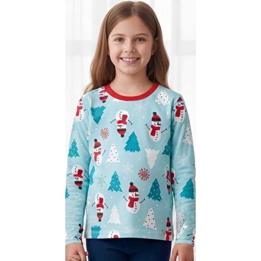 Блуза тънка райе с Коледни мотиви 3 (диг. печат)