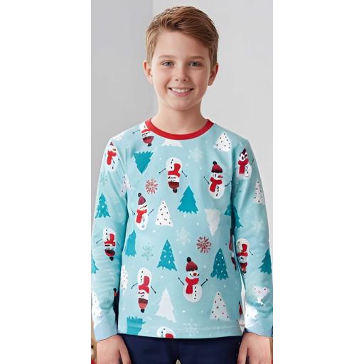 Блуза тънка райе с Коледни мотиви 3 (диг. печат)