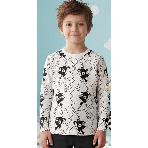 Блуза тънка Закачливо мече (диг. печат)