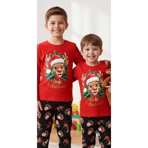 Коледна блуза за деца с еленче и много настроение.