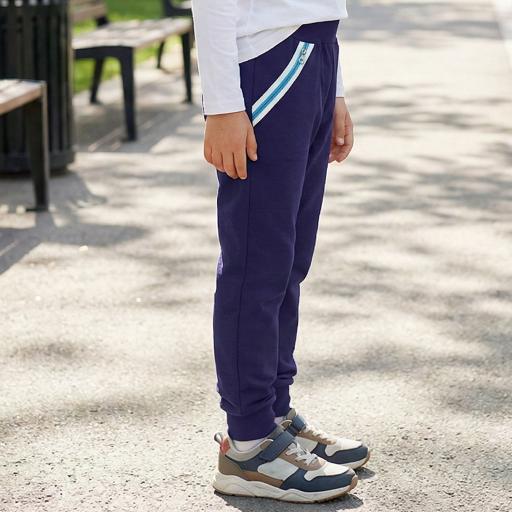 Долнище с ципове и щрик в тъмносиньо и наситеносиньо