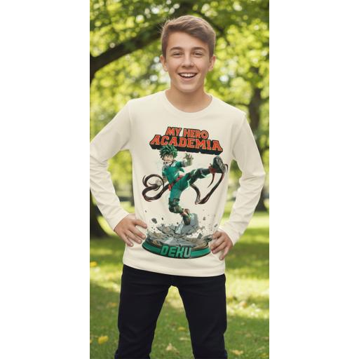 Блуза тънка "My Hero Academia" - DEKU в екрю
