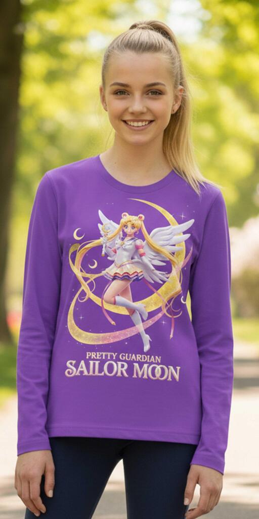Блуза тънка „Sailor Moon – Лунна Магия“ във виолетово