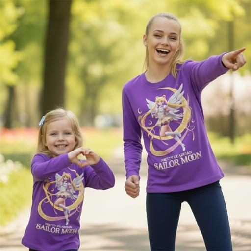 Блуза тънка „Sailor Moon – Лунна Магия“ във виолетово