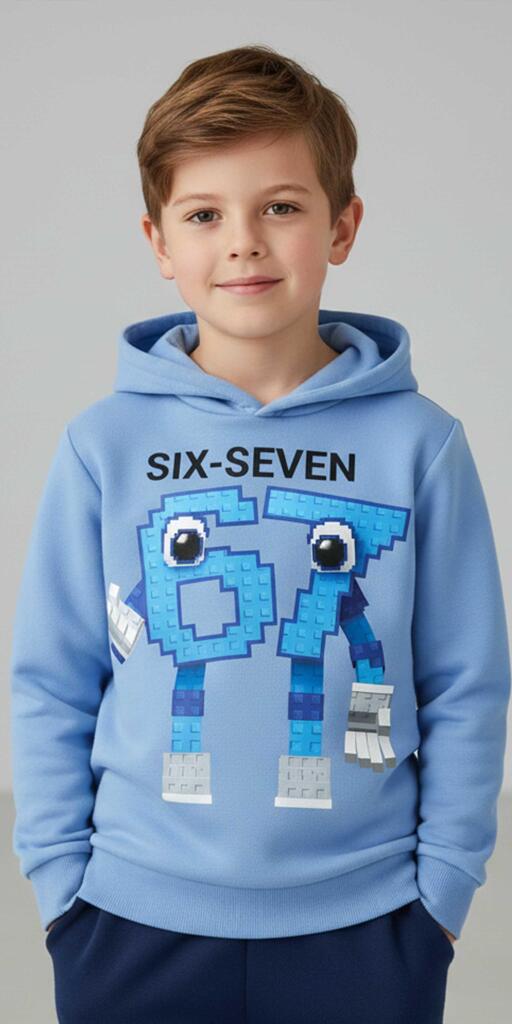 Блуза с качулка SIX SEVEN в синьо