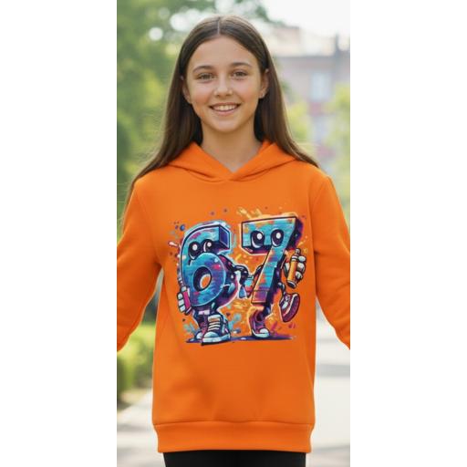 Блуза с качулка SIX SEVEN в оранжево