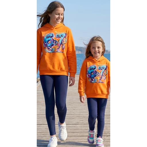 Комплект по-плътен 2 части (б.к./к.) SIX SEVEN в оранжево