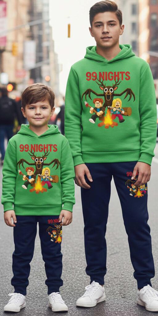 Комплект по-плътен 2 части (б.к/д) 99 нощи в зелено