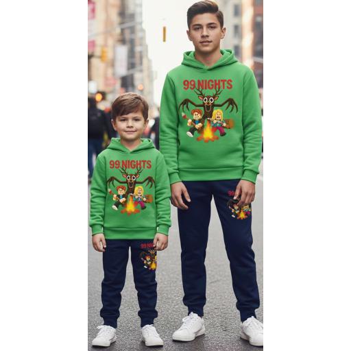 Комплект по-плътен 2 части (б.к/д) 99 нощи в зелено