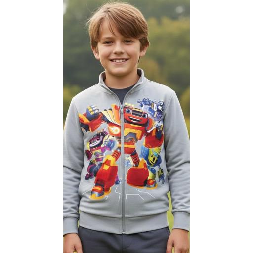 Суичър плътен Пламъчко в сиво