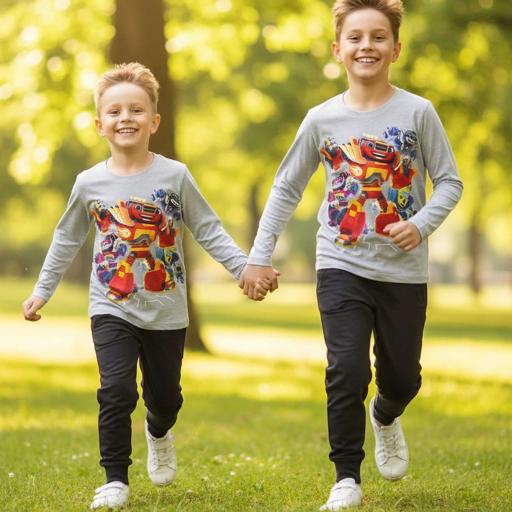 Комплект тънък 2 части (б/д) Пламъчко в сиво