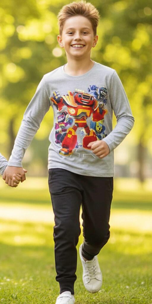 Комплект тънък 2 части (б/д) Пламъчко в сиво