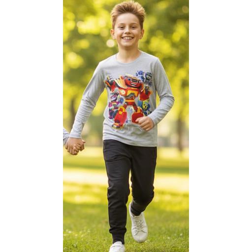 Комплект тънък 2 части (б/д) Пламъчко в сиво