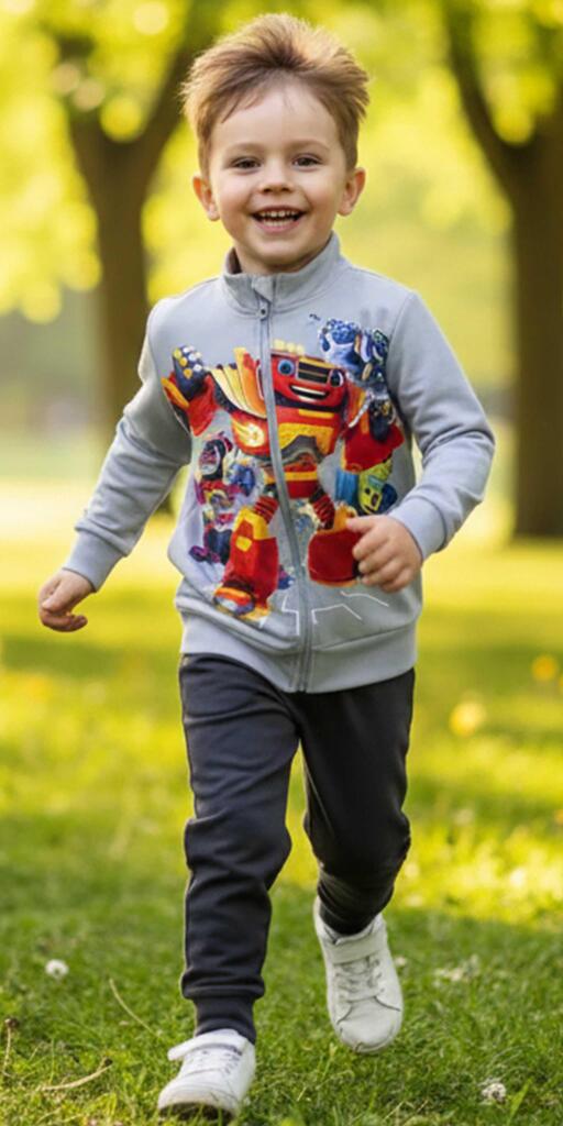 Комплект плътен 2 части (с/д) Пламъчко в сиво