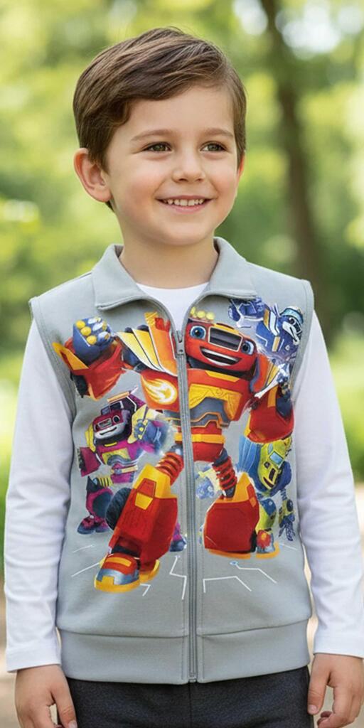 Елек плътен Пламъчко в сиво