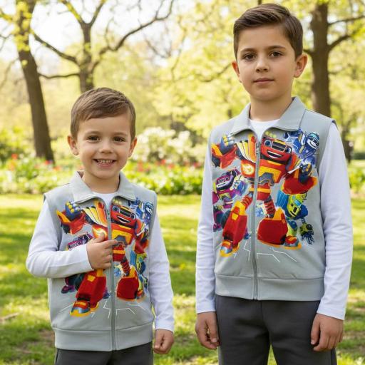 Елек плътен Пламъчко в сиво