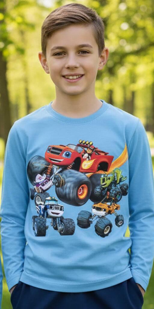 Блуза тънка Пламъчко в синьо