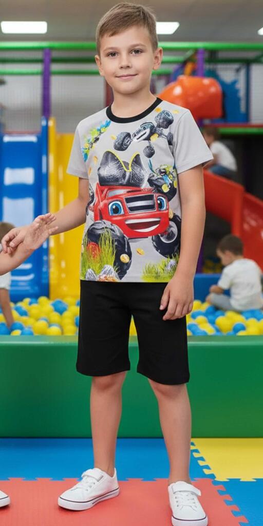 Комбинация 2 части (т/б) Пламъчко в сиво