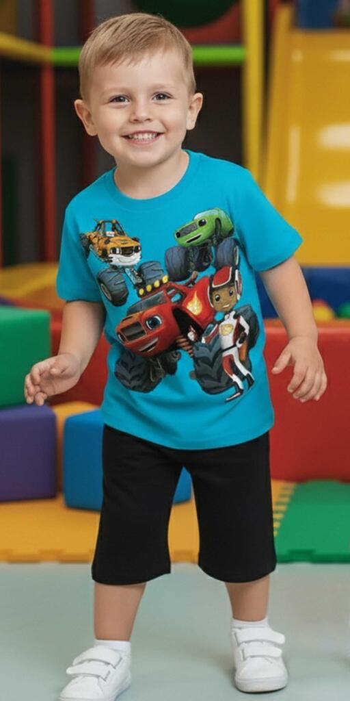 Комбинация 2 части (т/б) Пламъчко в наситеносиньо