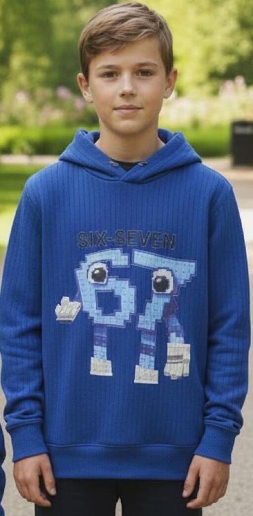 Блуза с качулка SIX SEVEN в синьо