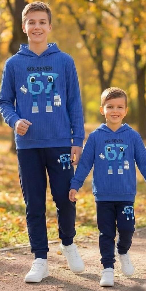 Комплект по-плътен 2 части (б.к/д) SIX SEVEN в синьо