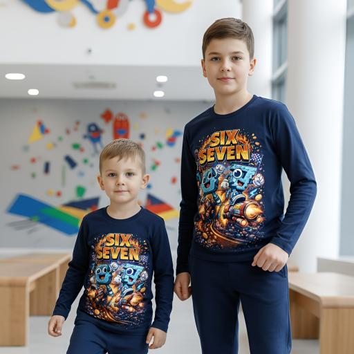 Детска блуза с цветен дизайн Six Seven и динамична визия