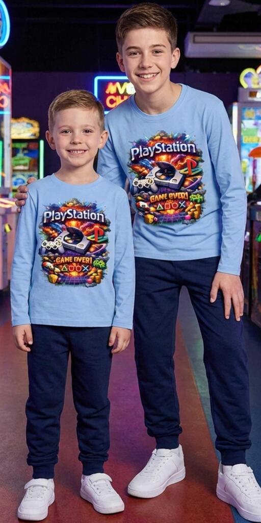 Комплект тънък 2 части (б/д) PlayStation в синьо