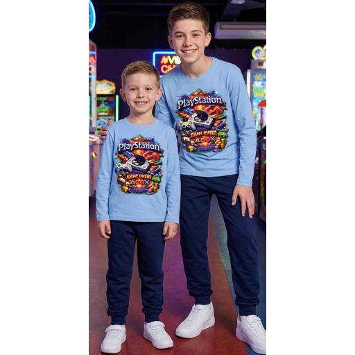 Комплект тънък 2 части (б/д) PlayStation в синьо