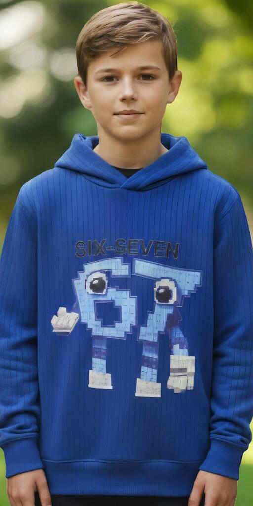 Блуза с качулка SIX SEVEN в синьо