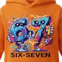 Блуза с качулка SIX SEVEN в оранжево