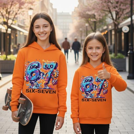 Блуза с качулка SIX SEVEN в оранжево