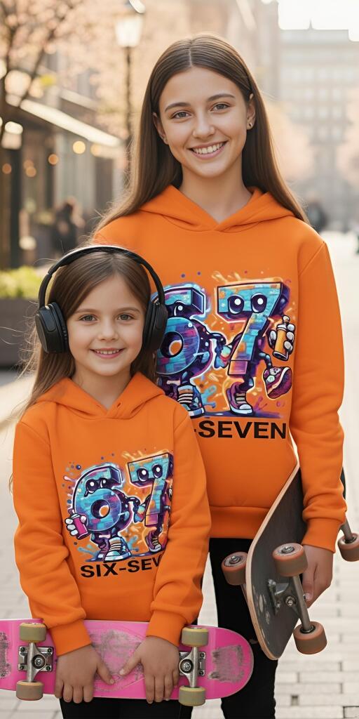 Блуза с качулка SIX SEVEN в оранжево