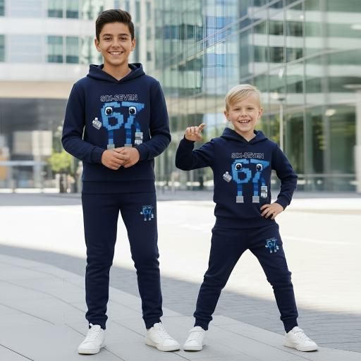 Комплект по-плътен 2 части (б.к/д) SIX SEVEN в синьо