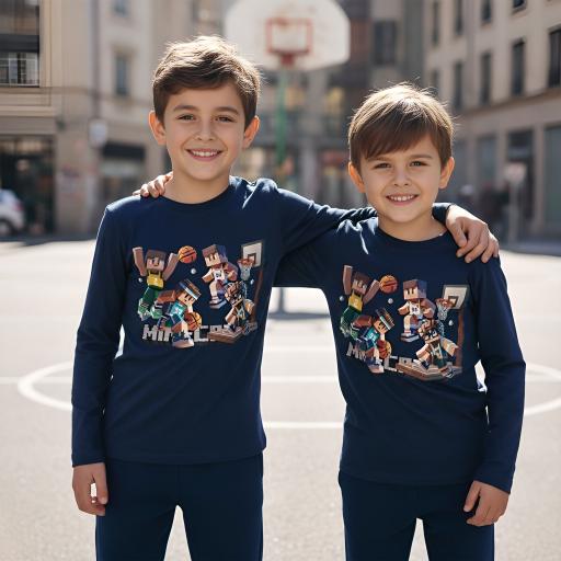 „Детска блуза Minecraft Basketball – с герои от играта и удобна кройка“