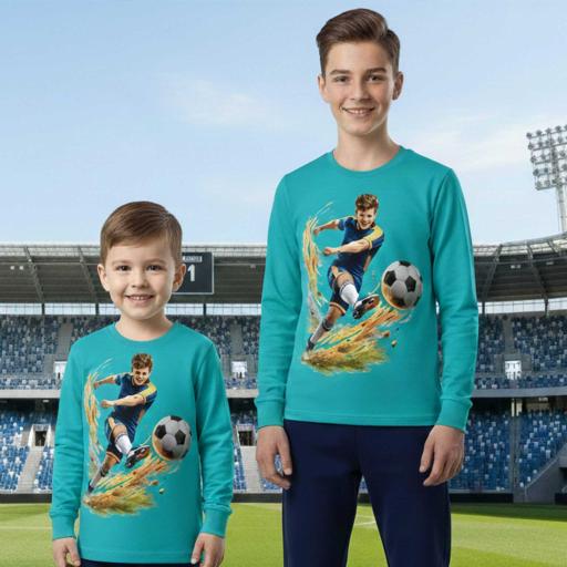 Блуза тънка Футболист в морскосиньо