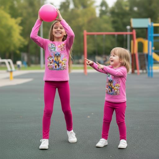 Комплект тънък 2 части (б/к) Пес Патрул – Малки герои в розово