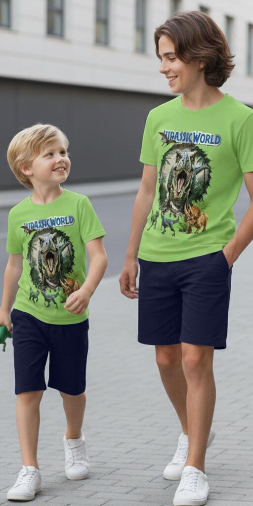 Комбинация 2 части (т/б) Джурасик свят в зелено