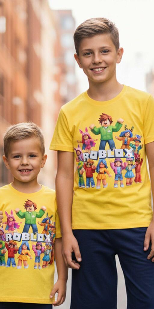 Тениска Roblox в жълто