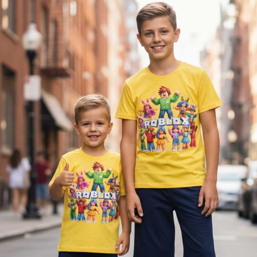 Тениска Roblox в жълто