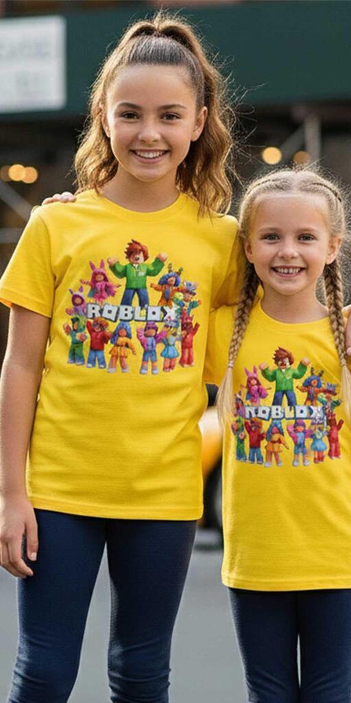 Тениска Roblox в жълто