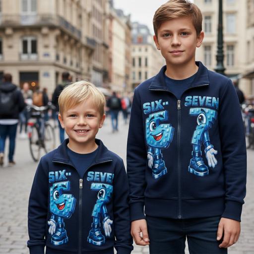 Суичър плътен SIX SEVEN в тъмносиньо