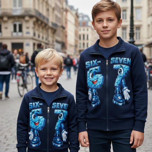 Суичър плътен SIX SEVEN в тъмносиньо