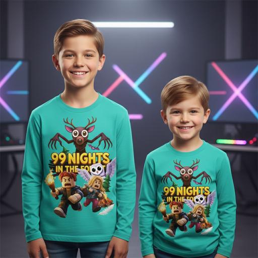 Детска ментова блуза 99 Nights in the Forest