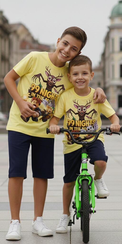 Комбинация 2 части (т/б) 99 нощи в жълто