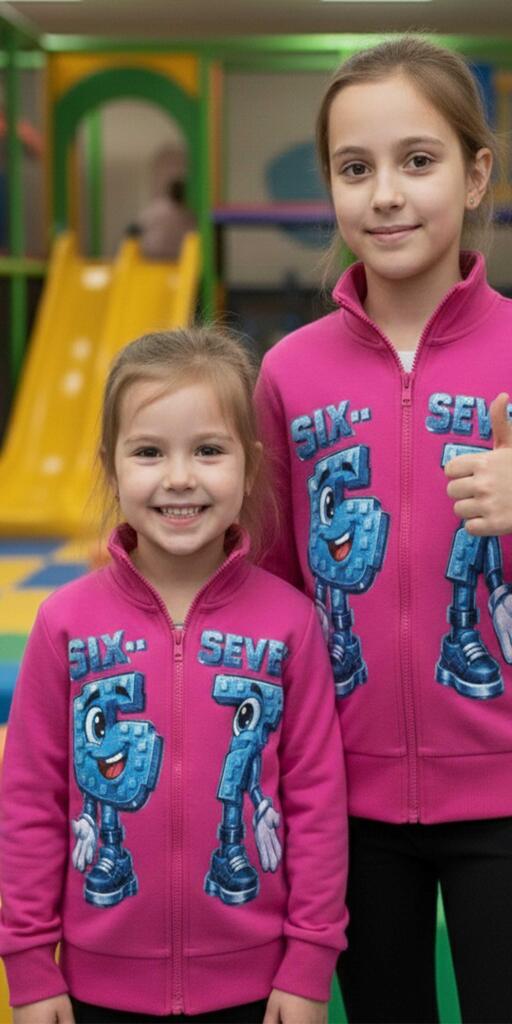 Суичър плътен Six-Seven в циклама