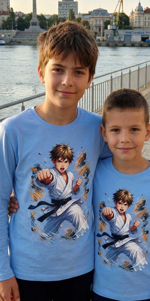 Блуза тънка Karate Spirit в светлосиньо