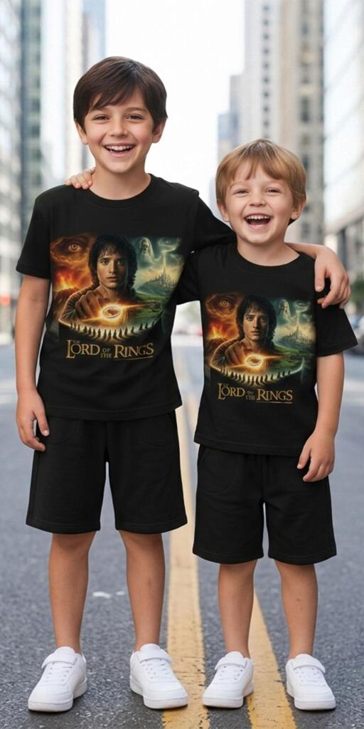 Летен комплект тениска и бермуди The Lord of the Rings. Легендата продължава