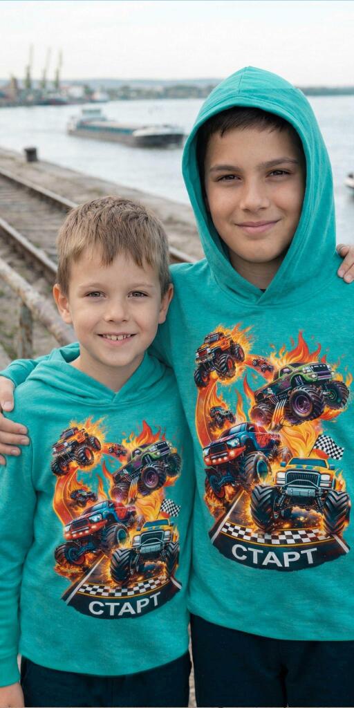 Блуза тънка с качулка Monster Race START